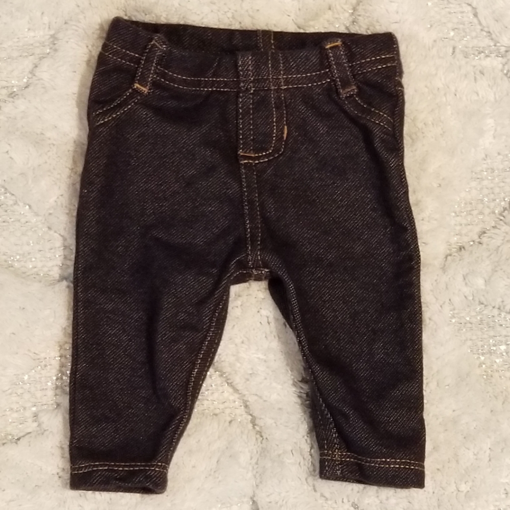 Newborn girls jean leggings
